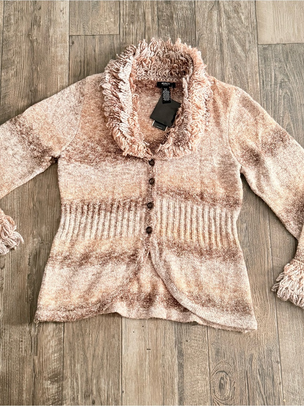Alfani Women’s Cozy Textured Shawl-Collar Cardigan - Blush